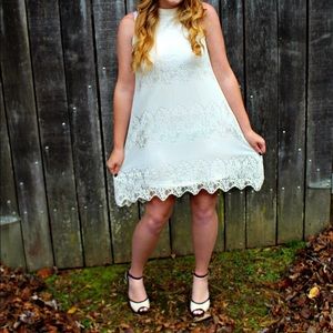White semi formal dress